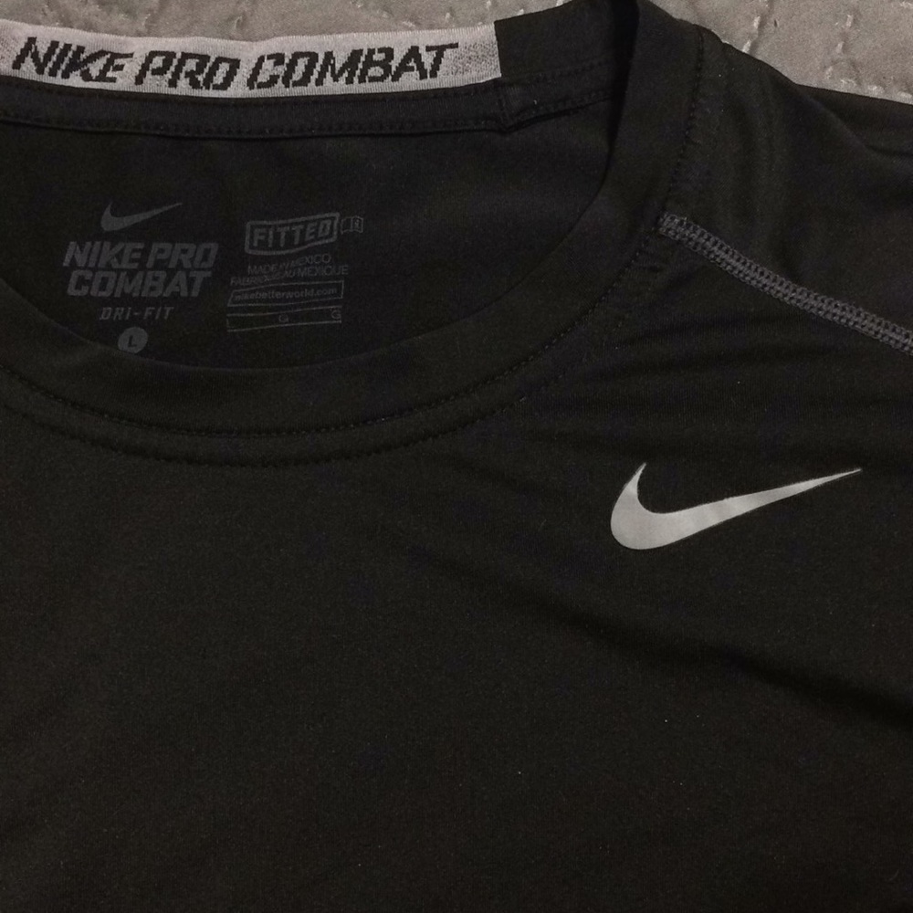 Nike Pro Combat Shirt Black Workout Men’s Large
